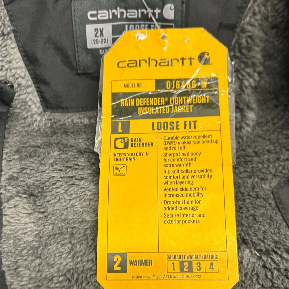 Carhartt Women's Black Bomber Jacket with Fleece Lining - Picture 3 of 7